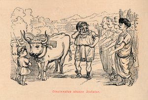 Cincinnatus wird zum Diktator gewählt, 1852 von John Leech