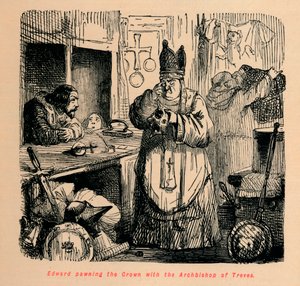 Edward verpfändet die Krone beim Erzbischof von Trier, um 1860, um 1860 von John Leech