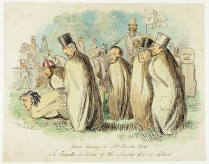 Großer Feiertag im Park von Mr. Punch von John Leech