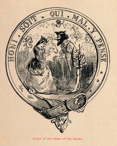 Ursprung des Hosenbandordens, ca. 1860, ca. 1860 von John Leech