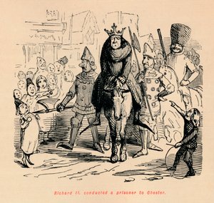 Richard II. als Gefangener nach Chester geführt, um 1860 von John Leech