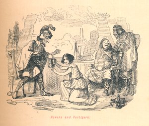 Rowena und Vortigern, ca. 1860 von John Leech