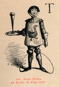Der Schwarze Prinz als Kellner für König John, ca. 1860