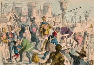 Einschiffung von König Heinrich dem Fünften in Southampton. A.D. 1415, 1850 von John Leech and Gilbert Abbott A Beckett