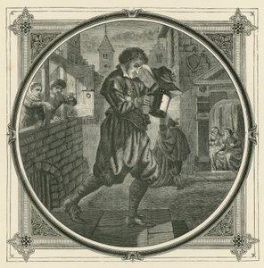 Feuer, Husten, Liebe und Geld bleiben nicht lange verborgen (Stich) von John Leighton