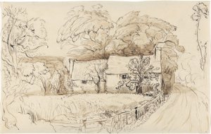 Ein Bauernhaus in Shoreham von John Linnell