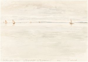 Segelboote auf dem Southampton River von John Linnell