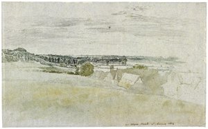 Ansicht von Amwell Hill, nahe Ware, in Hertfordshire, 1814. Von John Linnell