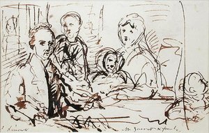 William Albin Garratt und Familie von John Linnell