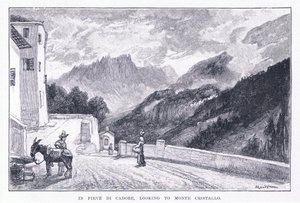 In Pieve Di Cadore, Blick auf Monte Cristallo, aus The Magazine of Art 1893, Cassell and Company