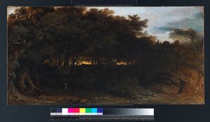 Dämmerung in den Wäldern, 1850 von John Martin