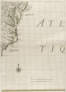 Karte der britischen und französischen Herrschaftsgebiete in Amerika, 1756
