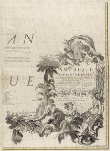 Eine Karte der britischen und französischen Herrschaftsgebiete in Amerika, 1756