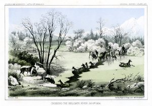 Überquerung des Hellgate River, 6. Januar 1854, 1856 von John Mix Stanley