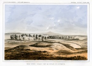 Milk River, mit Bears Paw Mountain in der Ferne, Montana, USA, 1856