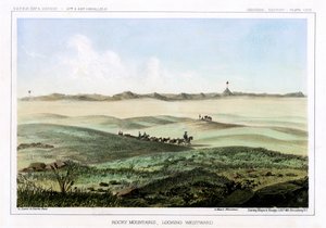 Die Rocky Mountains, Blick nach Westen, USA, 1856 von John Mix Stanley