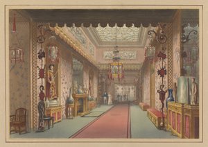 Chinesische Galerie wie sie war, Tafel XV in Illustrationen des Palastes Ihrer Majestät in Brighton...
