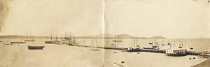 Auckland Hafen, 1865 von John Nicol Crombie