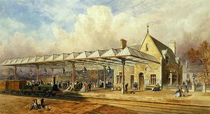 Bahnhof, 1868 von John Osborn Brown