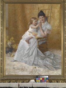 Porträt von Martha Wysor Marsh und Sohn, John Edwin von John Otis Adams