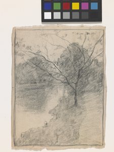 Baum neben einem Bach von John Otis Adams