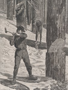 Holzfällerei im Winter, Every Saturday, Vol. II, Neue Serie, 28. Januar 1871 von John Parker Davis