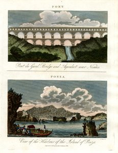 Historische Brücken - Pont du Gard und Hafen von Ponza von John Pass