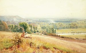 Blick vom Hedsor Hill auf die Themse bei Cookham von John Pedder