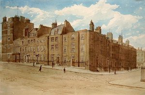 Ansicht von Old Cobham Row und einem Teil des Cold Bath Square, Finsbury