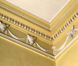 Neoklassizistisches Fries aus dem Speisesaal, Belle Isle, Windermere, 1774 von John Plaw
