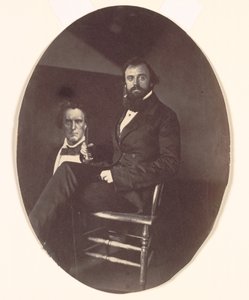 John R. Johnston mit Gemälde, späte 1850er Jahre von John R. Johnston