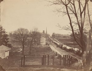 Zug von Armeewagen, die Petersburg, Virginia, betreten von John Reekie