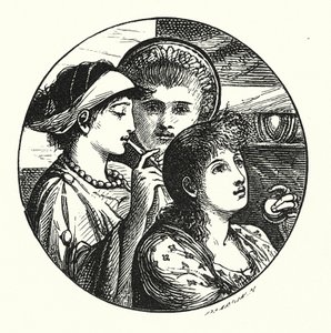 Die Minnesänger (Stich) von John Reinhard Weguelin