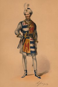 Gast im Kostüm für Queen Victorias Bal Costumé, 12. Mai 1842, 1843