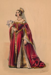 Gast im Kostüm für Queen Victorias Bal Costumé, 12. Mai 1842, 1843