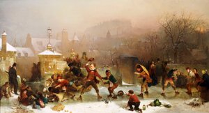 Die Rutsche unterhalb des Schlosses, Edinburgh, 1854