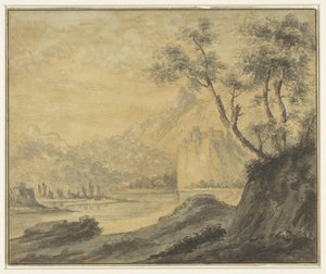 Flusslandschaft mit Felsen