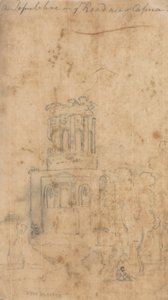 Ein Grabmal auf der Straße nahe Capua von John Robert Cozens