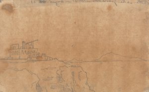 Burg am Granatello, Portici, 23. August von John Robert Cozens