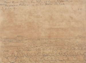 Von Mirabella, der Villa von Graf Algarotti auf den Euganeischen Hügeln von John Robert Cozens