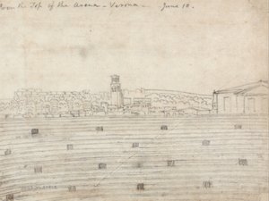 Vom Gipfel der Arena, Verona von John Robert Cozens