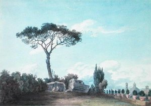 In den Gärten des Colonna-Palastes, Rom von John Robert Cozens