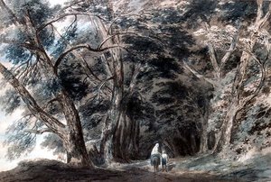 La Galleria di Sopra, über dem Albaner See, Italien von John Robert Cozens