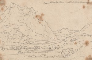 In der Nähe von Montmilian, Straße nach Malterverne von John Robert Cozens