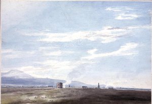 Grabüberreste in der Campagna bei Rom, ca. 1783 von John Robert Cozens