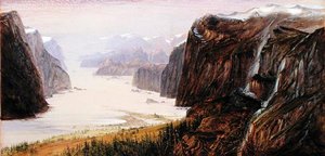 Aardals Sogne Fjord, Norwegen, ein Morgen im Frühsommer von John Robert Mather
