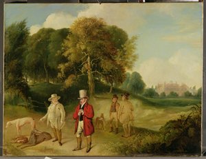 J. M. W. Turner (1775-1851) und Walter Ramsden Fawkes (1769-1825) in Farnley Hall, ca. 1820-24