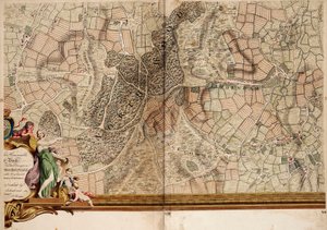 Karte von Streatham, Croydon und Sydenham von John Rocque