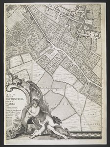 Plan von London, Teil der Lock Fields, Ein Plan der Städte London und Westminster und des Stadtteils Southwark; mit den angrenzenden Gebäuden; Nach einer tatsächlichen Vermessung, durchgeführt von JOHN ROCQUE, Landvermesser, und graviert von John Pine