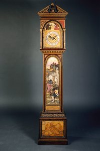 Ein spät 19. Jahrhundert Pedimented Longcase Clock von John Roddam Spencer Stanhope